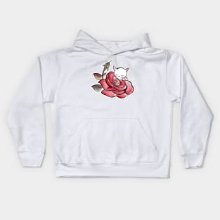 Rose cat Kids Hoodie